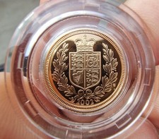 2002 Queen Elizabeth II Golden Jubilee 22ct Half Sovereign. Proof Coa Boxed