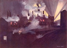 YORKS. Sheffield at Night 1908