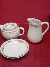 vintage vitrex ironstone wood & sons teapot, jug etc