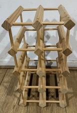Rustic Solid Wooden Wine Rack 8 Bottles Capacity 46cm x 27cm x 24cm