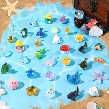 36Pcs Mini Sea Animals, Resin