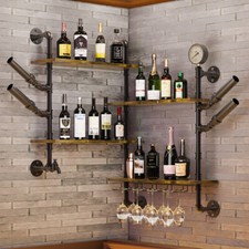 4 Tier Industrial Wall Wine