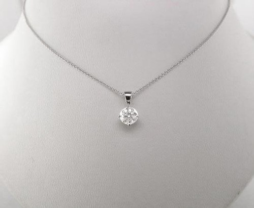 Diamond solitaire pendant - diamond,