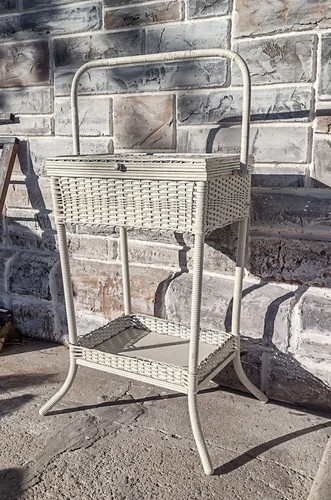 Antique victorian white wicker - antique,