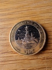 RARE 2015 First World War Navy £2 Coin FLAG ERROR