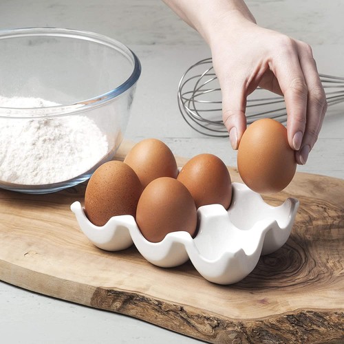 Porcelain egg storage tray - porcelain,