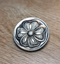 Silver Tone Round Vintage