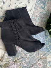 Peacocks Black Faux Suede