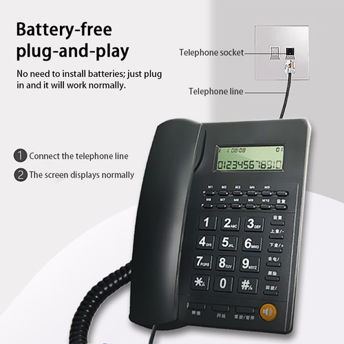Large button landline corded - button,