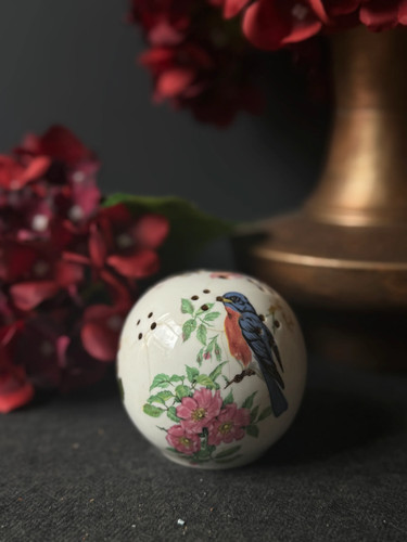 Vintage ceramic pomanders - ceramic,