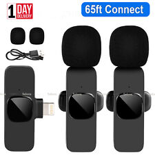 Mini Wireless Lavalier Microphone Mic Phone For iPhone Type C Recording Vlog