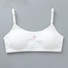 2X Kids Girls Underwear Sport Training Cotton Puberty Teenage Breathable Bra