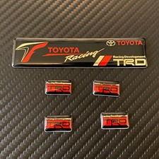 5x TRD Badge Stickers Jdm Racing Tuning Epoxy Emblems MOTOR Trd SPORT Yaris