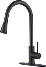 GULICA Kitchen Faucet, Black Kitchen Faucet, Pause Function Pre-Rinse Kitchen