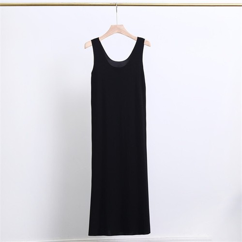 Lady full slips under dress - lady,