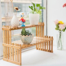 Ladder Shelf Wooden 2 Tier