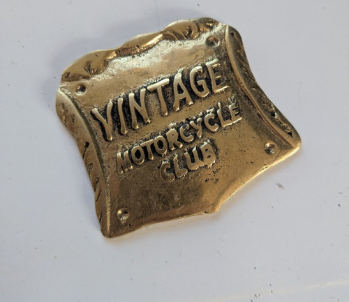 Vintage motorcycle club brass - vintage,