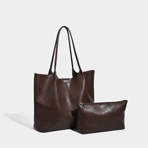 Elegant brown tote bag - bag, &