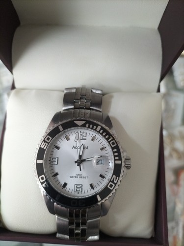 Accurist 100m stainless steel - accurist,