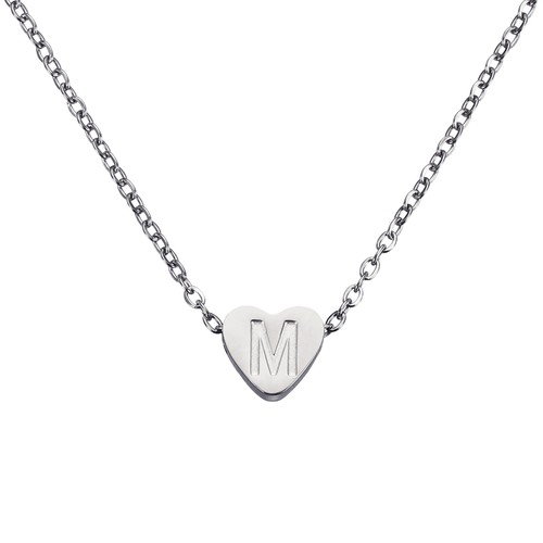 Initial heart necklace for - initial,