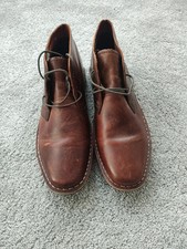 Mens RedTape Brown leather boots size UK 9 Desert Boots EU 43