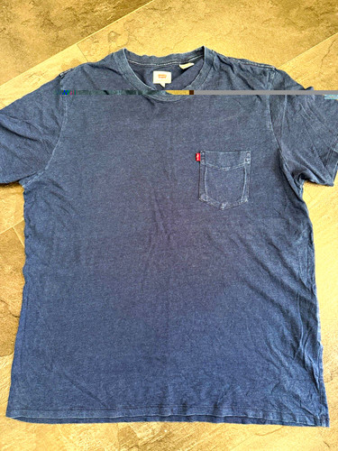 Levi men blue crew neck - men's, xl