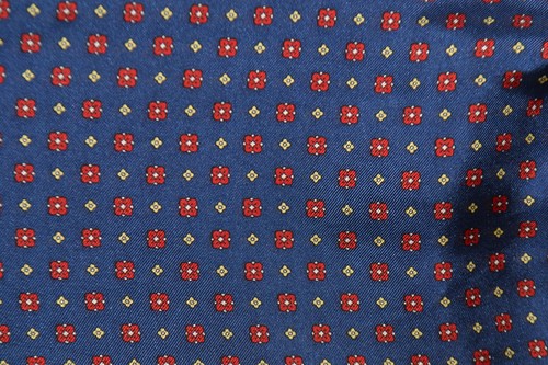 Tie rack navy blue - blue, silk