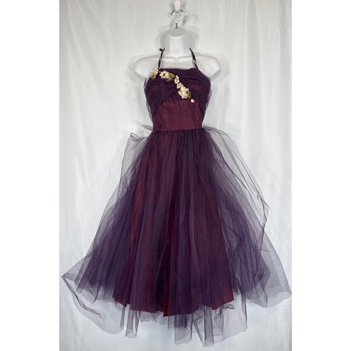 Vintage xxs 1950s purple - purple, tulle
