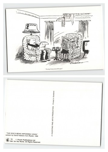 Postcard punch cartoon david - postcard,
