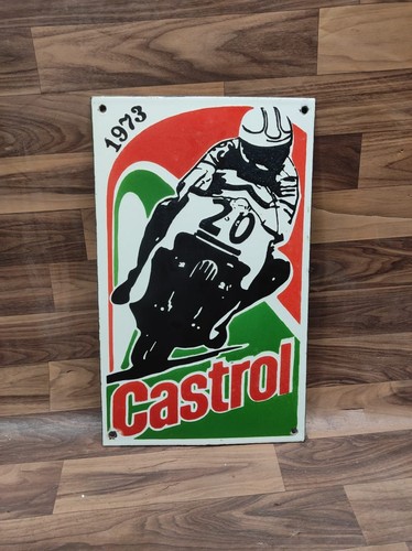 Porcelain castrol enamel metal - castrol,