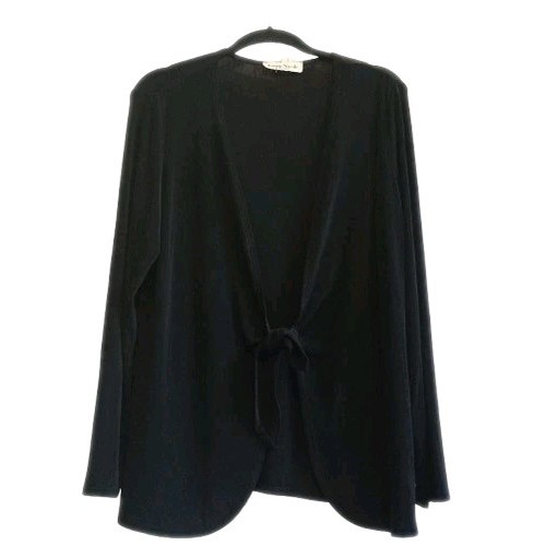 Ronni nicole black tie front - black,
