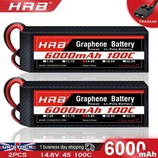 2pcs HRB 14.8V 4S 6000mAh LiPo Battery for Traxxas XRT X-Maxx Maxx V2 UDR Truck