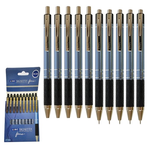 Blue retractable ball pens - blue,