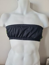 We Are Cow - Navy/Green Stripped Boob Tube top size XS -  100% Polyester