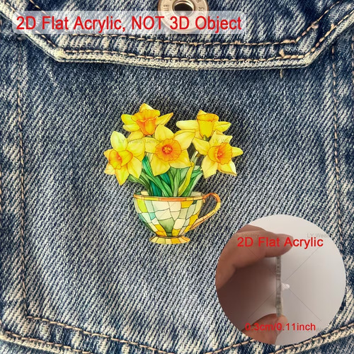 Beautiful daffodil brooch - beautiful,