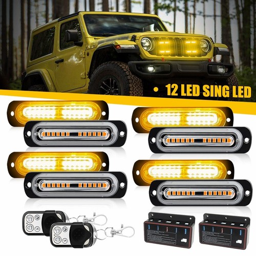 8pcs 4in1 12led strobe beacon - 4in1,