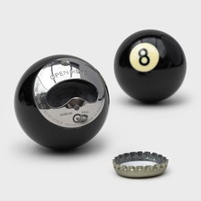 Eight Ball Bottle Opener Pool 8 Ball Bar Accessory Stainless Steel by Suck UK