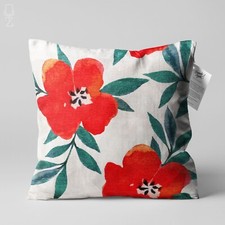 Poppy Cushion Cover with Red &