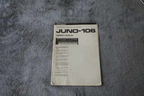 Roland juno 106 mamual - juno,