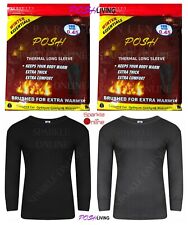 2 Pack Mens Thermal Long Sleeve Top Shirt Warm Underwear Baselayer Vest Winter
