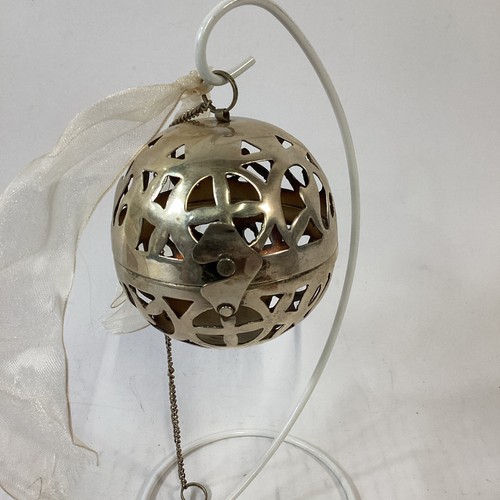 Silver plated pomander - silver-plated,