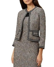 new womens HOBBS Lucia Tweed Jacket In Black Multi size uk 12 eur 40 RRP £179 b2