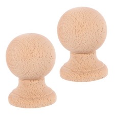 2 Pcs Unfinished Wood Finials