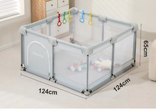 Large Baby Playpen 180x200cm Foam Padded Anti Slip Safety Play Yard Mesh Door