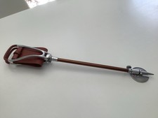Gamebird Adjustable Shooting Stick with Folding Leather Seat Made in England