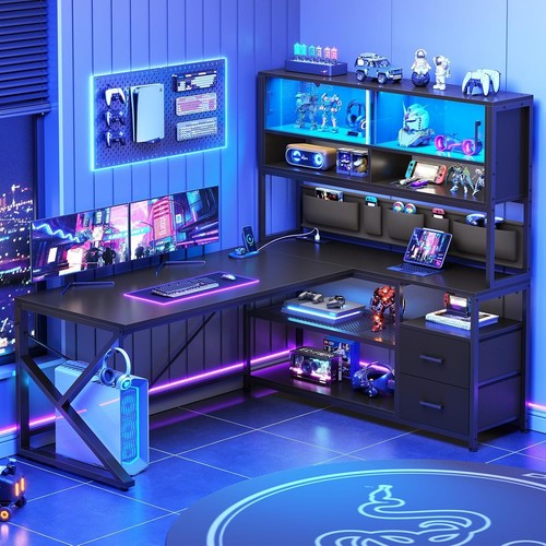 Shaped desk with led - shaped,