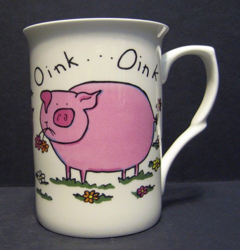 Pig oink fine bone china - pig,