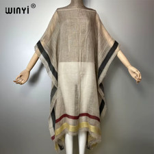 Women Summer Evening Dress Beachwear Bohemian Print Abaya Kaftan Sexy Perspectiv