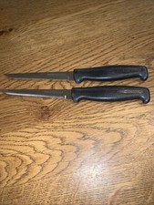 Pair Kitchen Devils Knives Knife Steak? Plastic Handle Stainless Steel