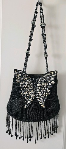 Vintage leko black beaded - leko,